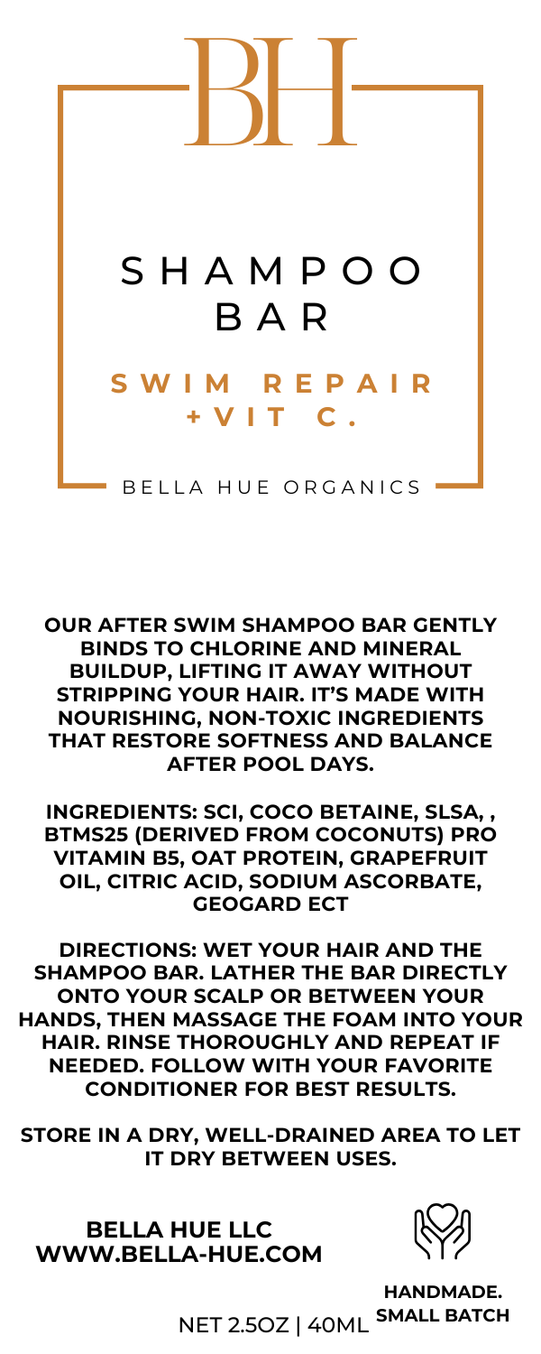 Swim Repair Shampoo Bar (+Vitamin C.)