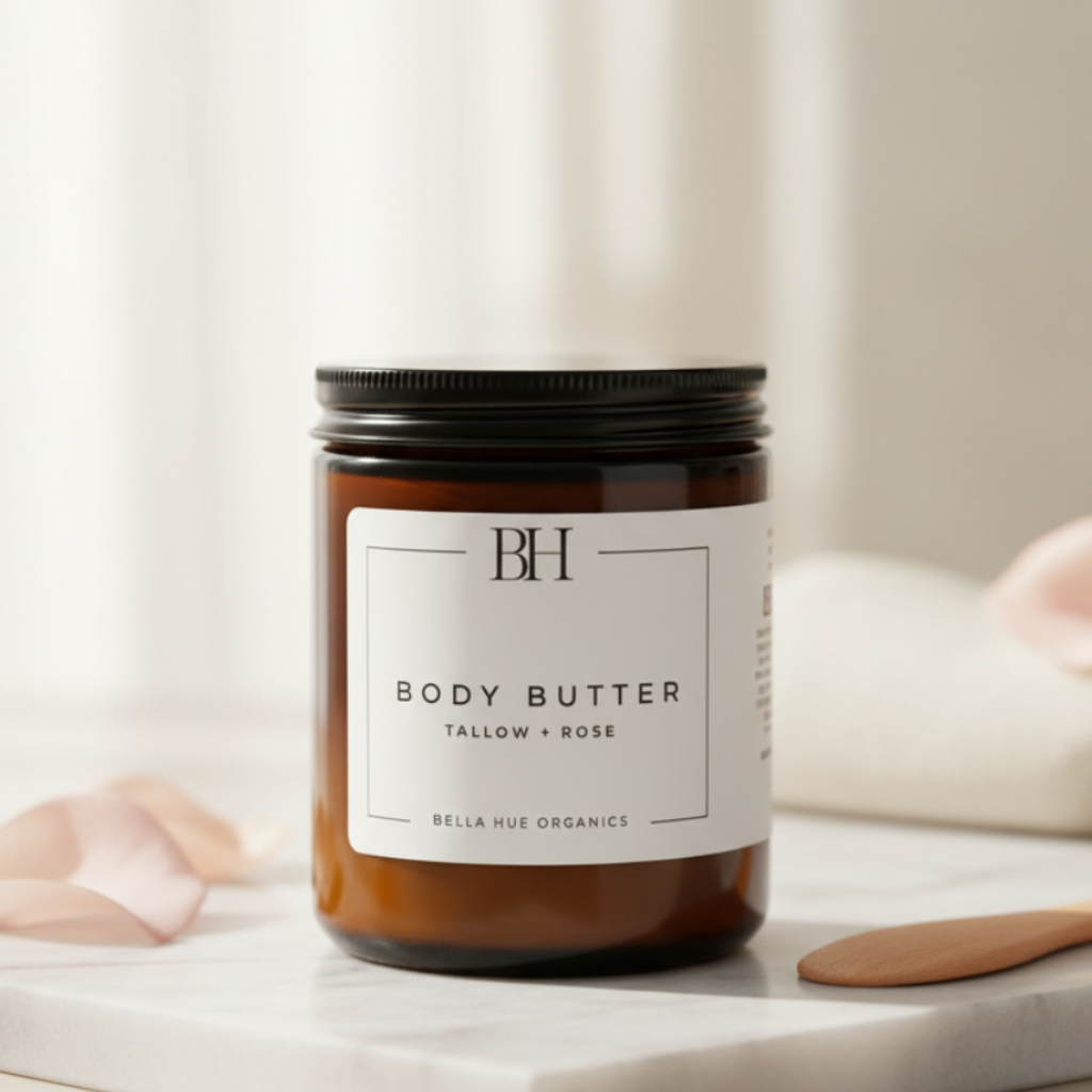 NEW- Tallow + Rose Body Butter