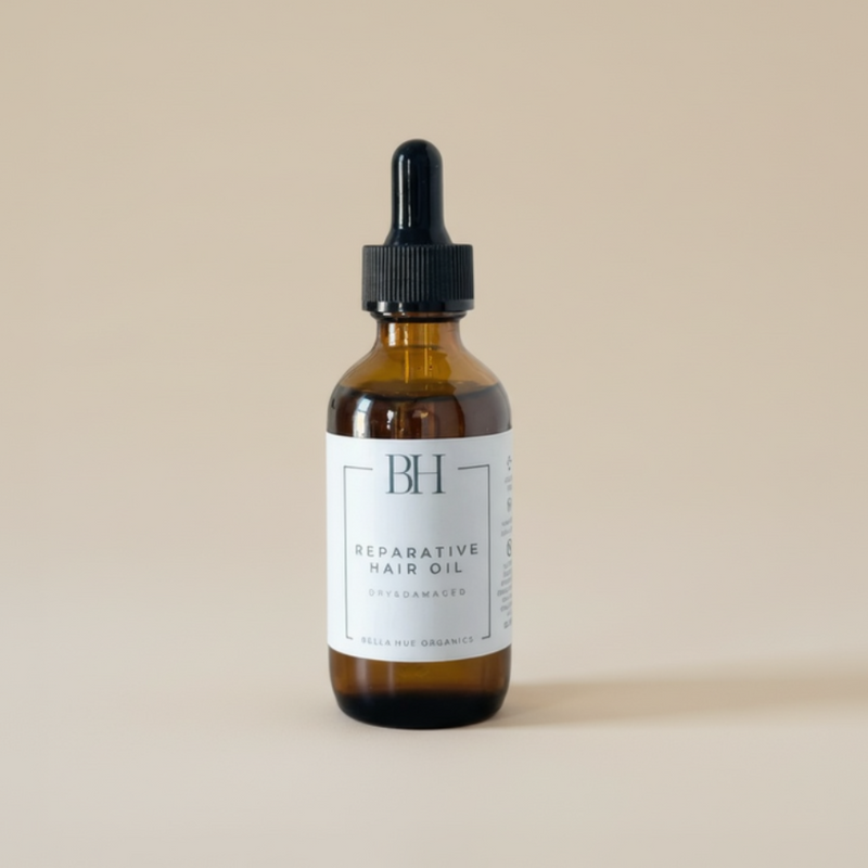 Organic Reparative Oil | For Dry + Brittle Hair | Salon Quality Non ...